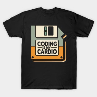 Coding Is My Cardio | Retro Hacker Style T-Shirt